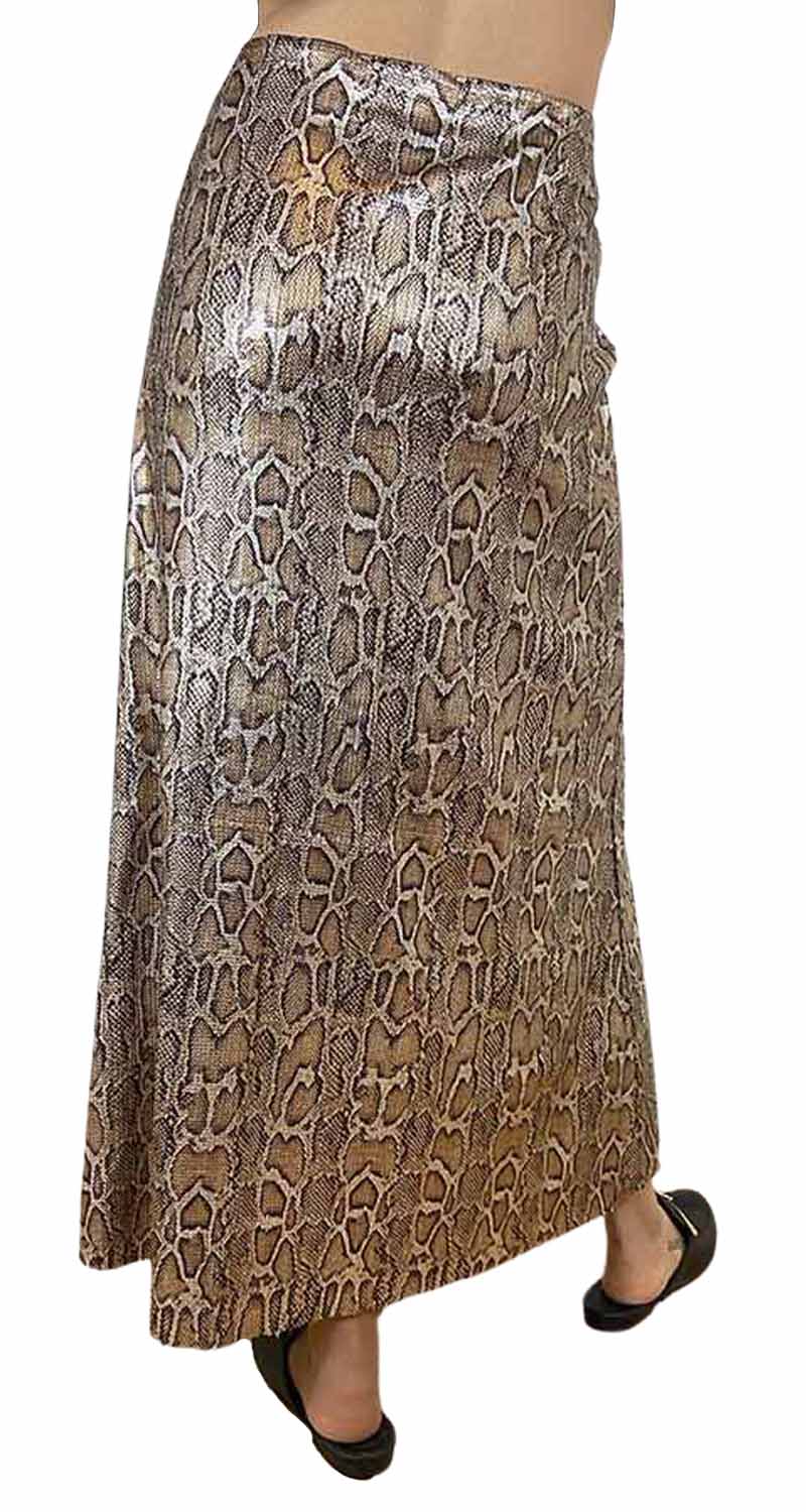 Falda Maxi Animal Print Dorada Zara β Market People