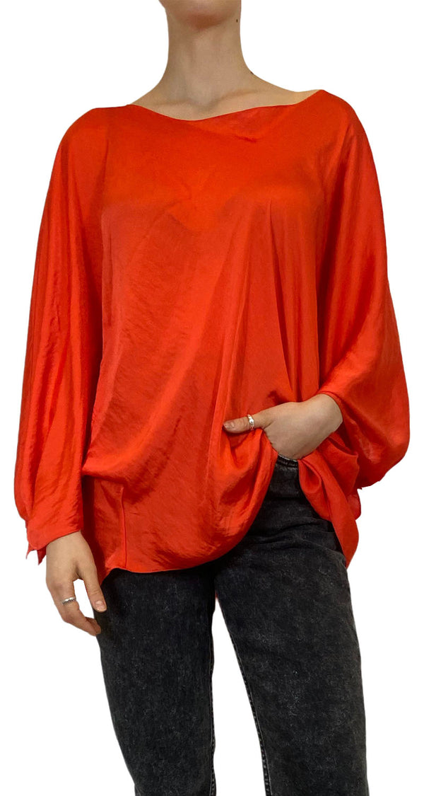 Blusa Roja Manga Nudo