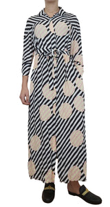 Long Moonlight-Striped Dress