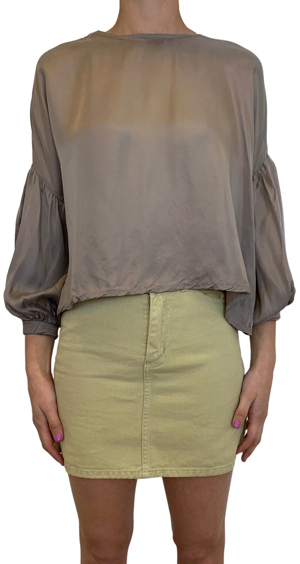 Blusa Crop Taupe