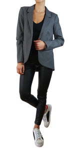 Blazer Gris Bolsillos