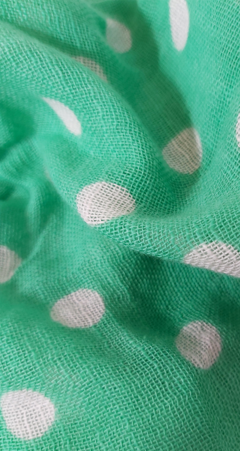 Pañuelo Verde Even Polka Dot
