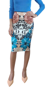 Falda Flores Azules
