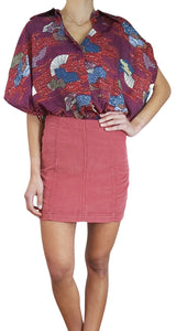 Blusa Manga Kimono Estampada