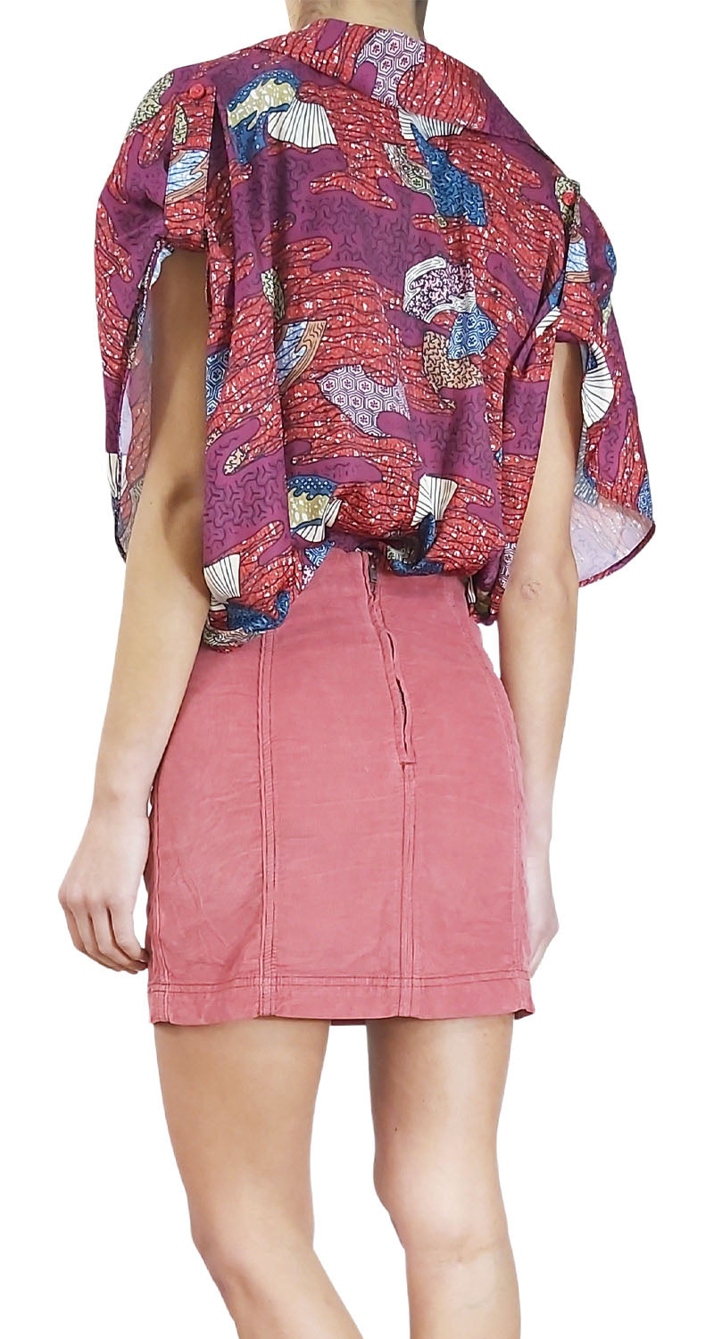 Blusa Manga Kimono Estampada