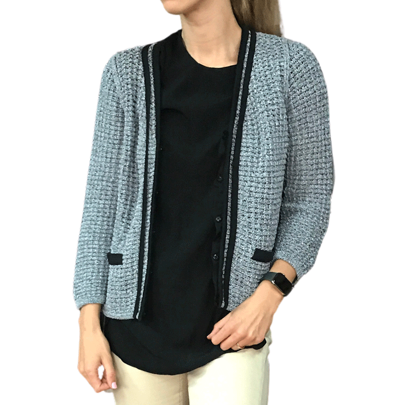 Chaqueta Punto Gris