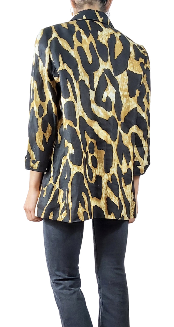 Blazer Lino Animal Print