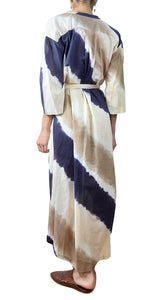 Vestido Maxi Beige & Morado