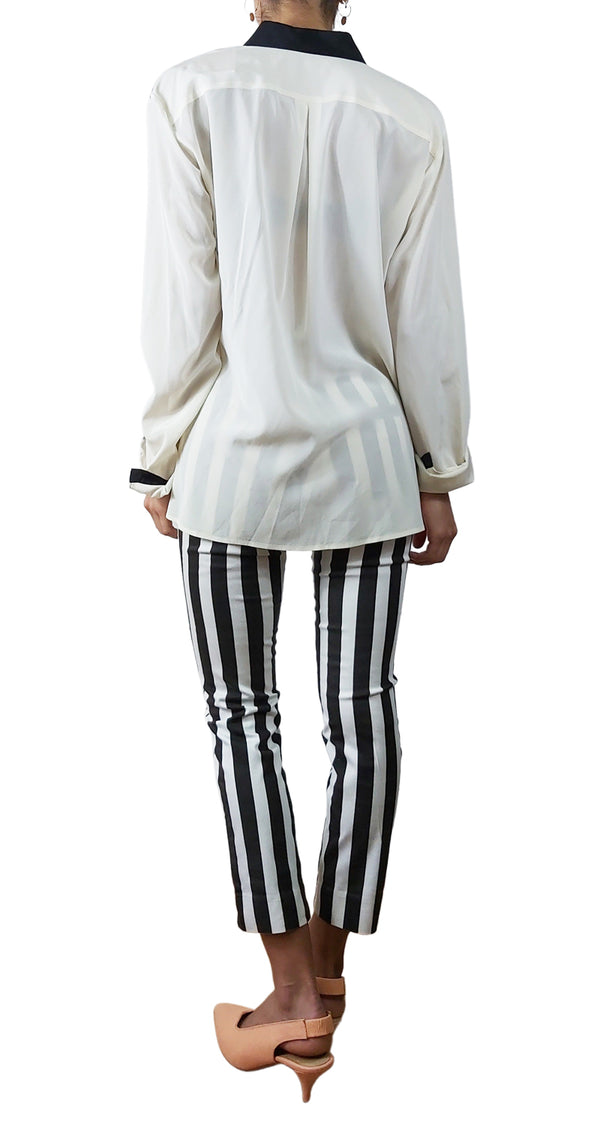 Blusa Seda Color Block