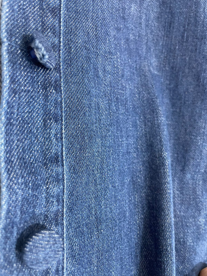 Blusa Crop Denim Oversize