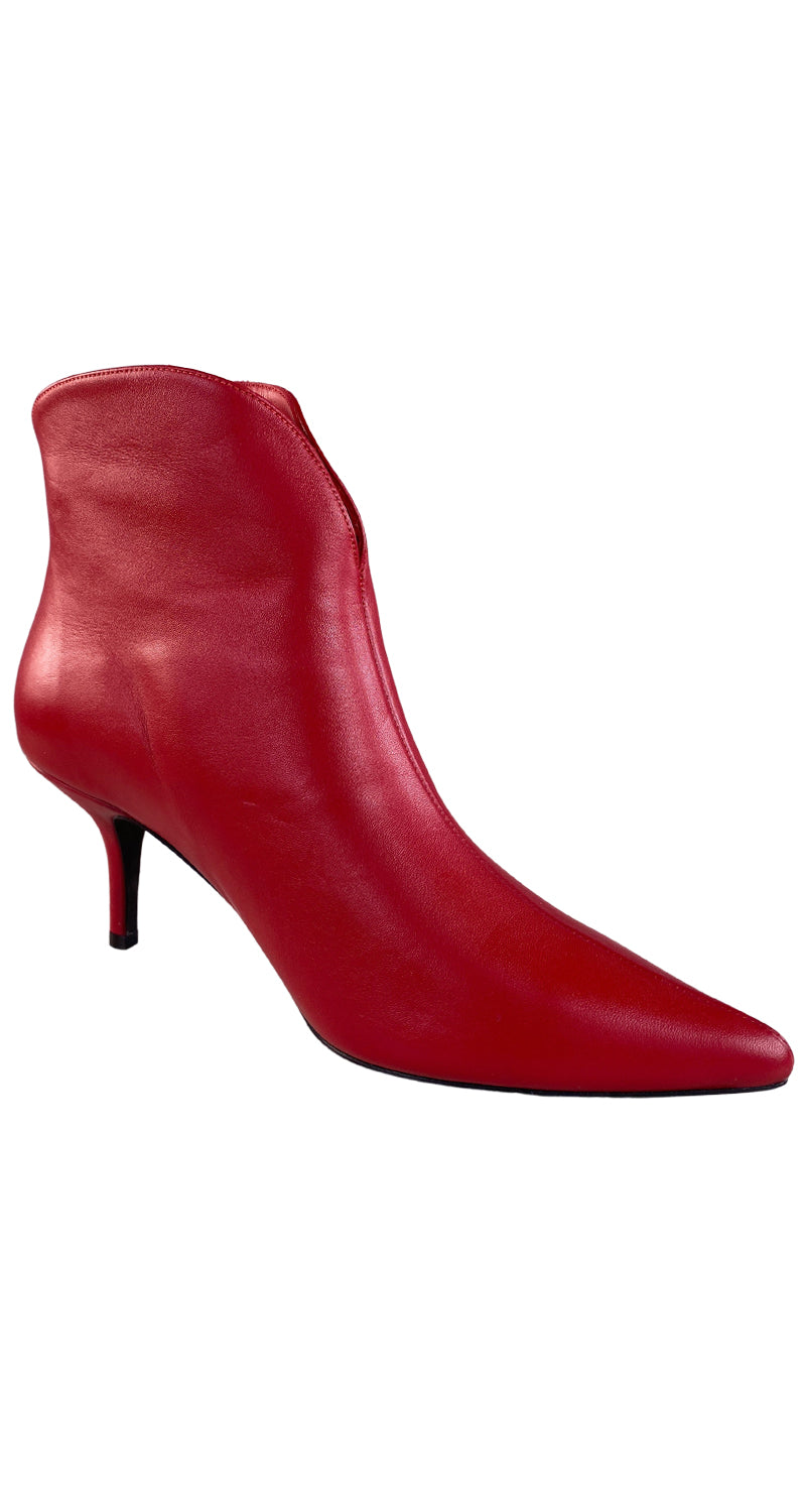 Botines Cuero Rojo