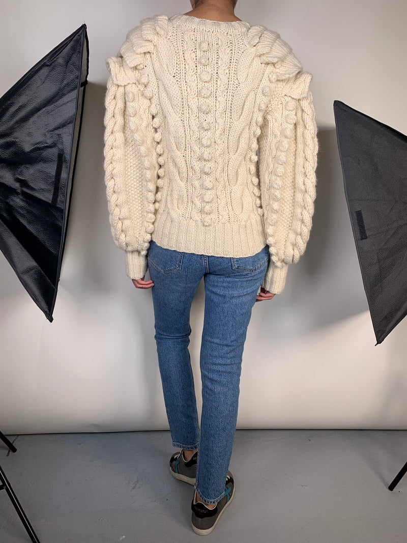 Sweater de Lana Punto Burbuja