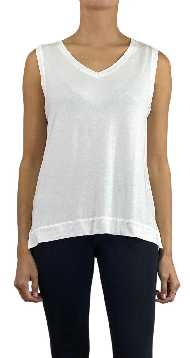 Polera Blanca Sin Mangas