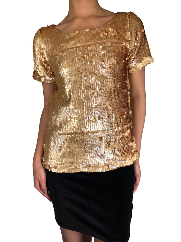 Polera Lentejuelas Dorada