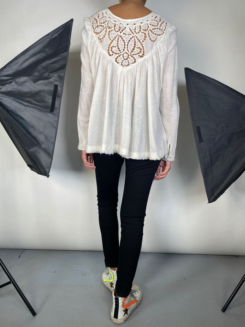 Blusa Blanca Broderie