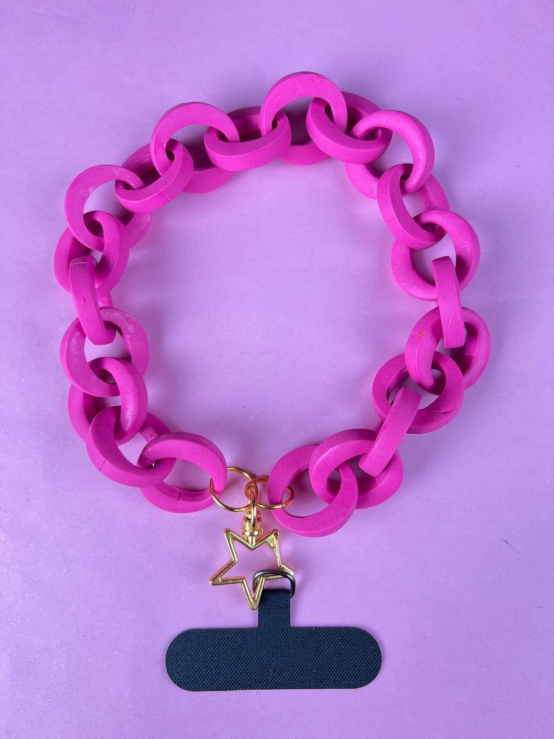 Porta Celular Cadenas Rosa