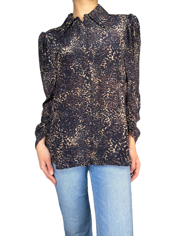 Blusa Mangas Fruncidas