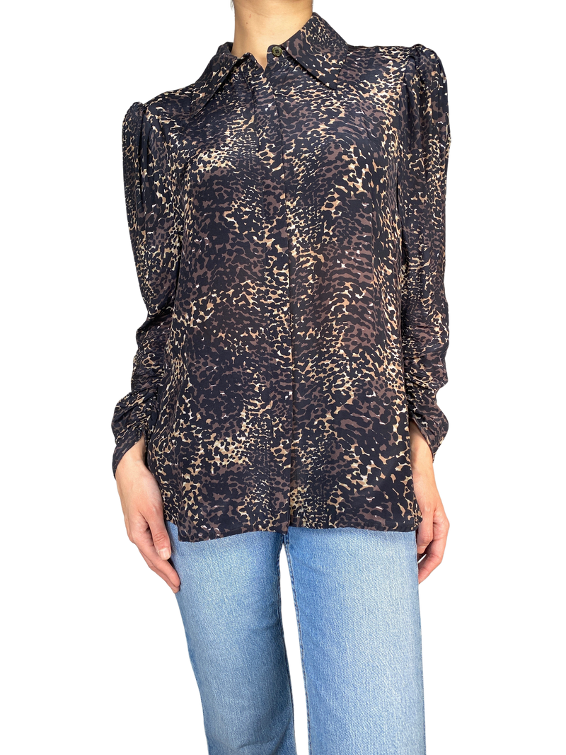 Blusa Mangas Fruncidas
