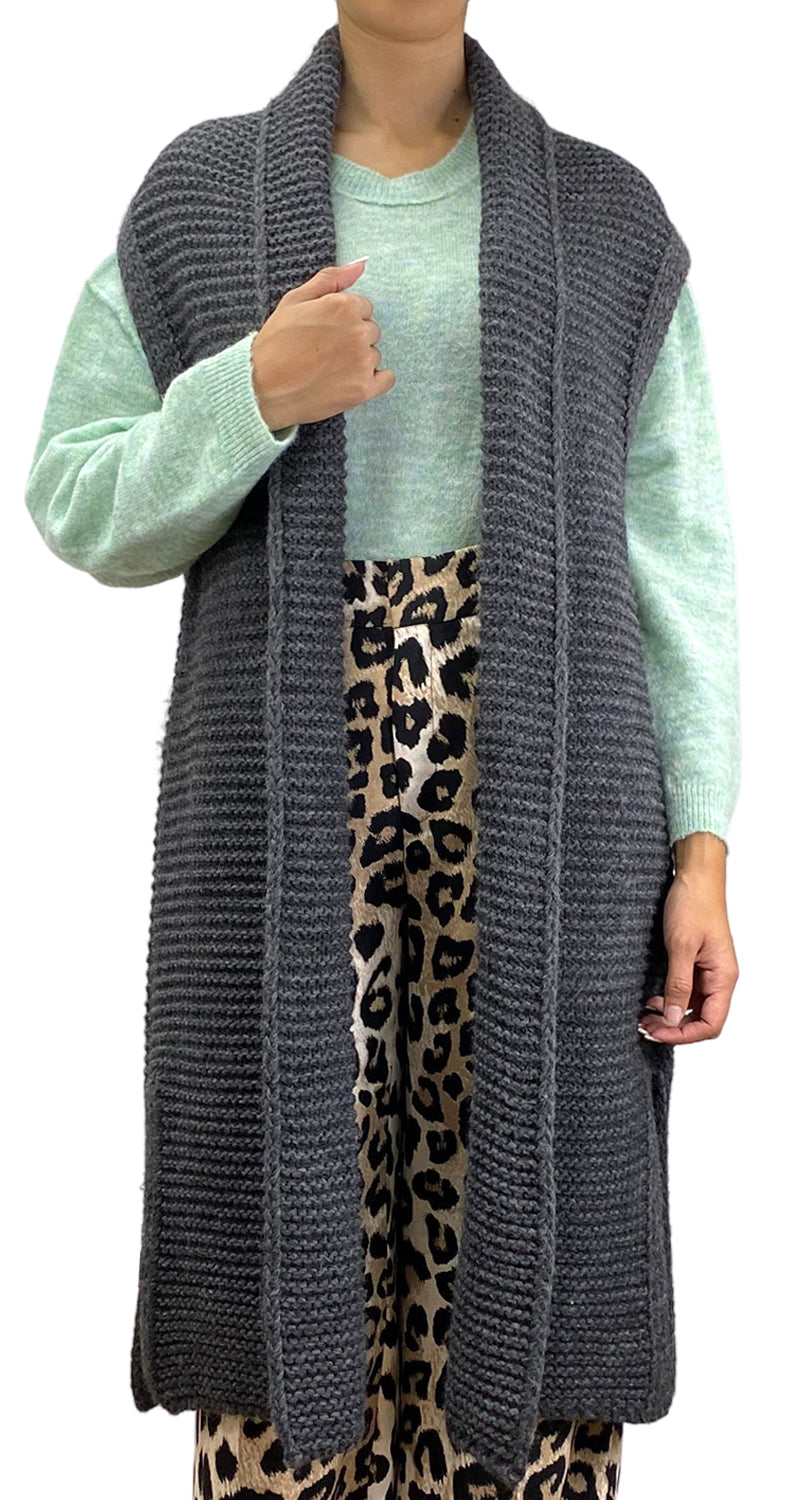 Sweater Abierto Tejido