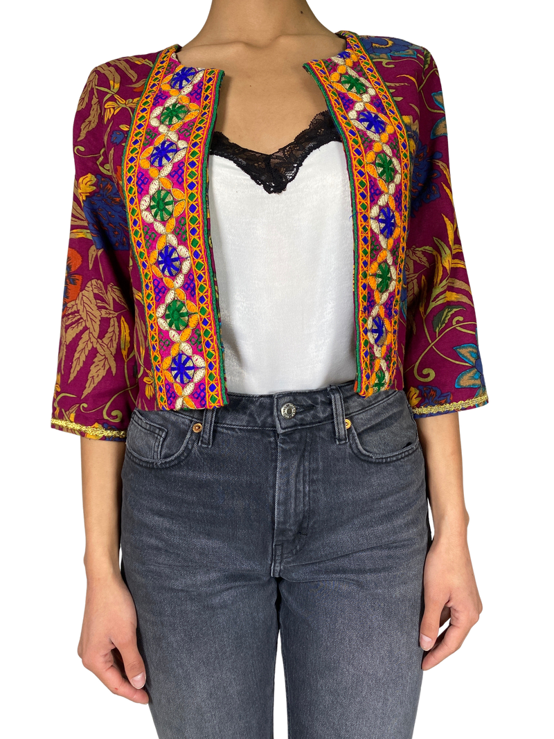 Chaqueta Bordada Multicolor