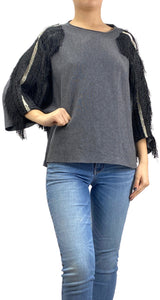 Sweater Gris Flecos