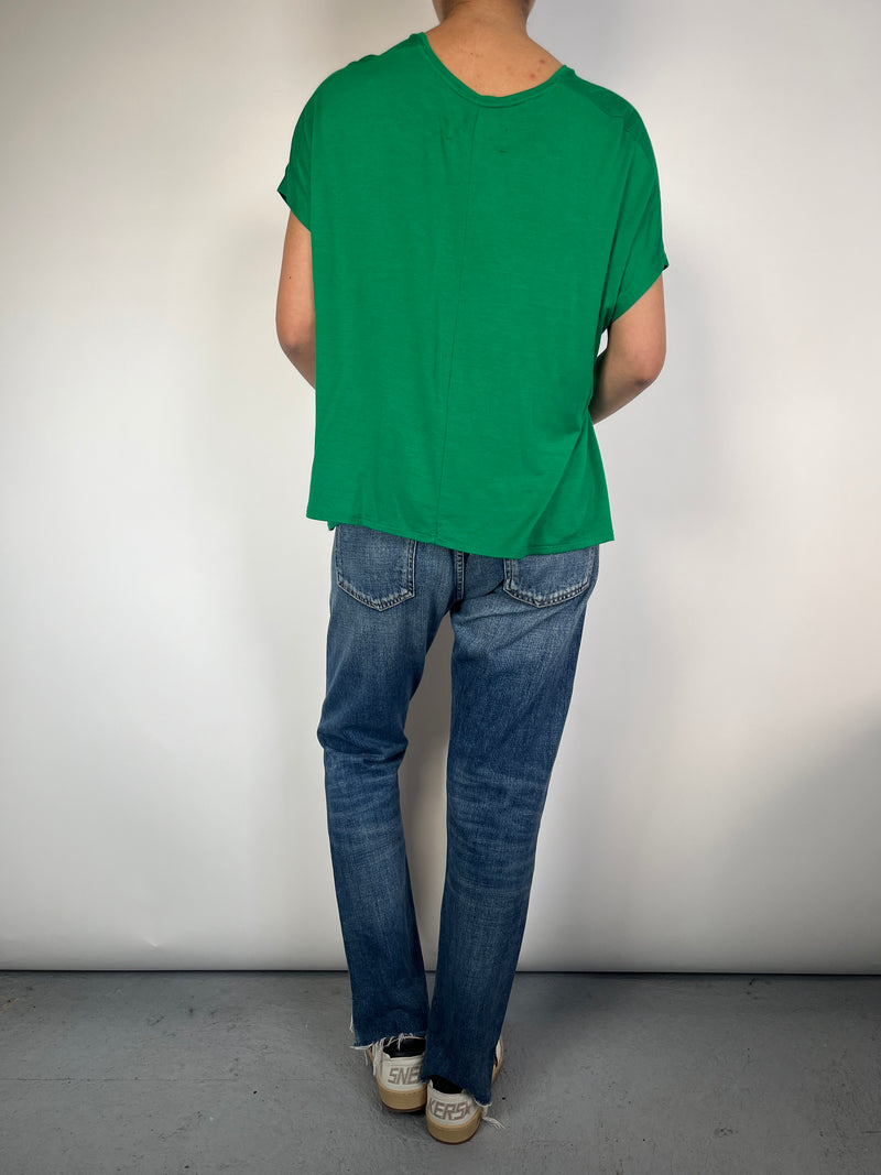 Polera Cuello V Verde