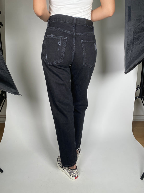 Jeans Negro Rasgado