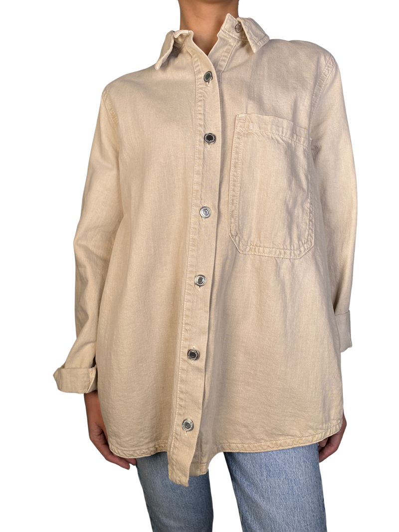 Sobrecamisa Denim Beige