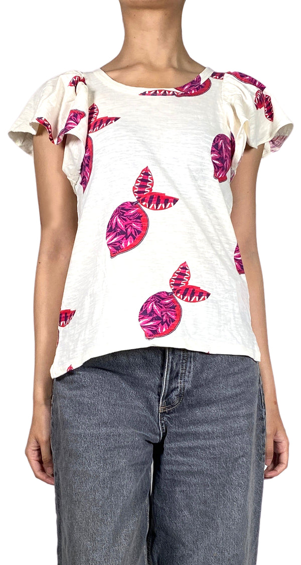 Polera Crema Estampada