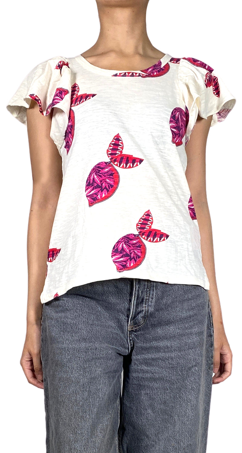 Polera Crema Estampada