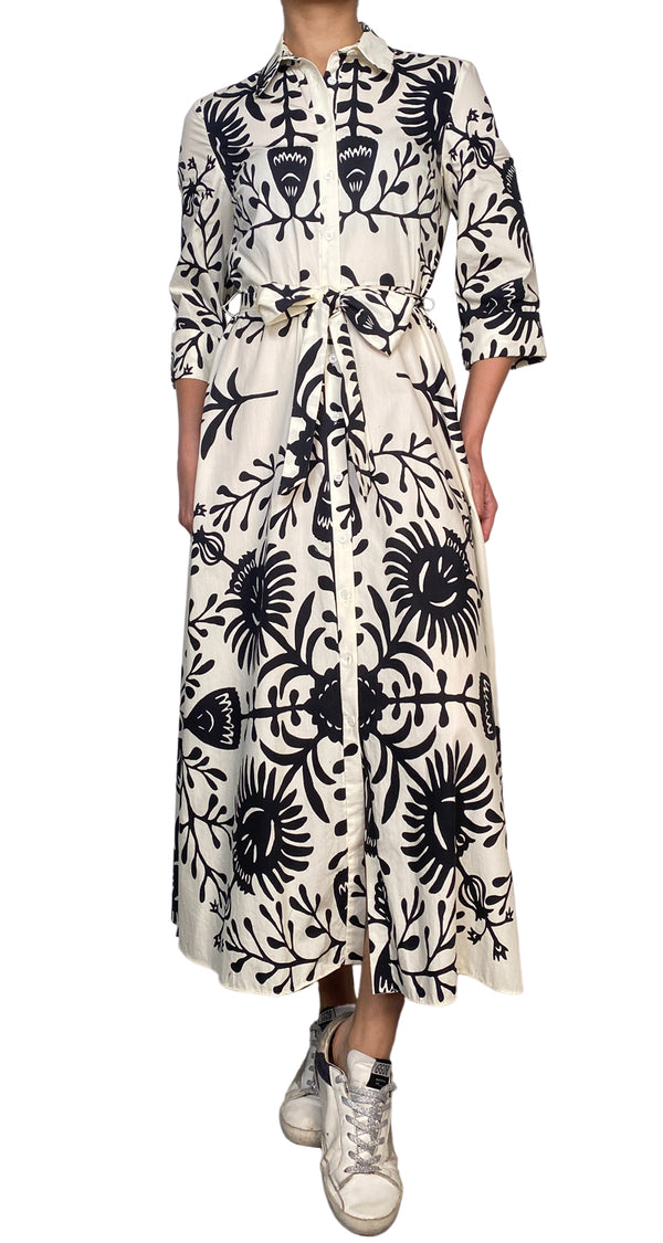 Vestido Blanco Estampado