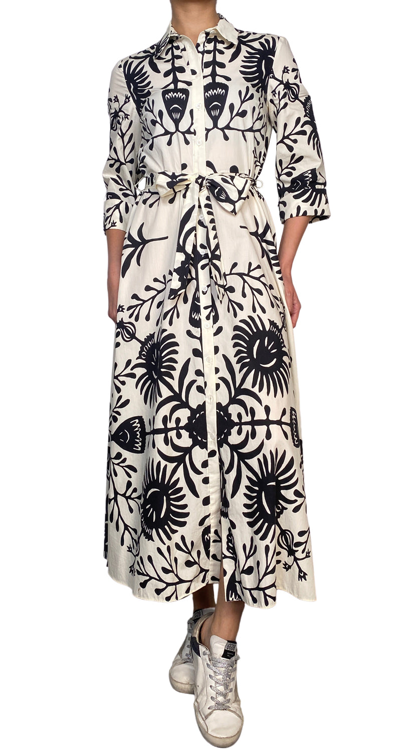 Vestido Blanco Estampado