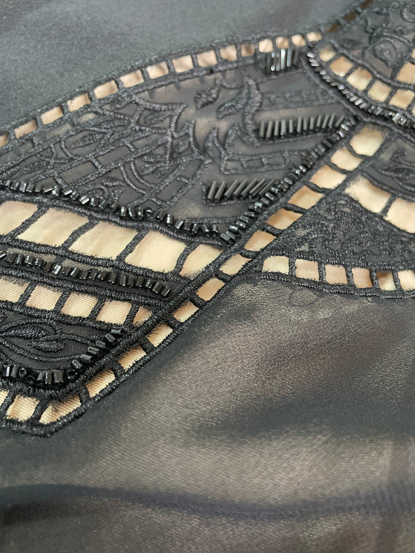 Chaqueta Negro Abierta