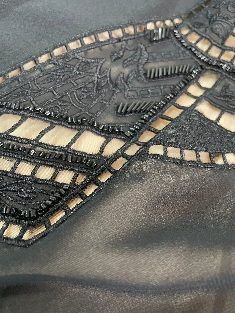 Chaqueta Negro Abierta