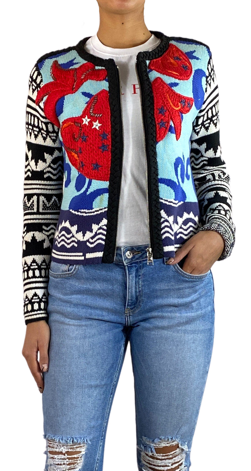 Chaqueta Tejida Multicolor