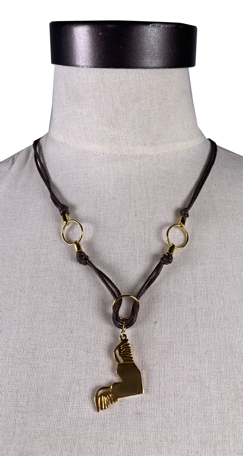 Collar Café Corazon Dorado