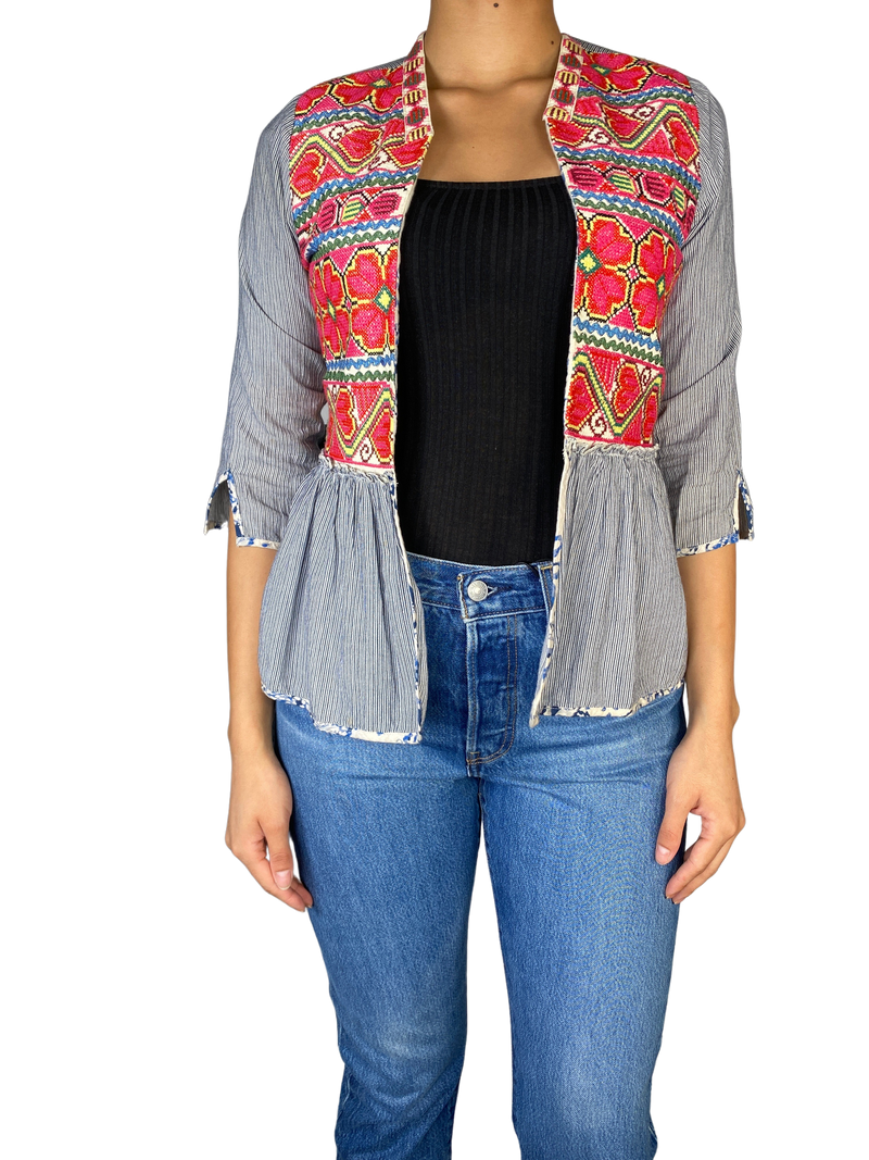 Chaqueta Multicolor Bordada