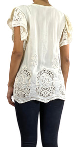 Blusa Beige Bordado