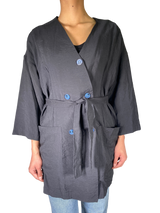 Chaqueta Negra Cinturón