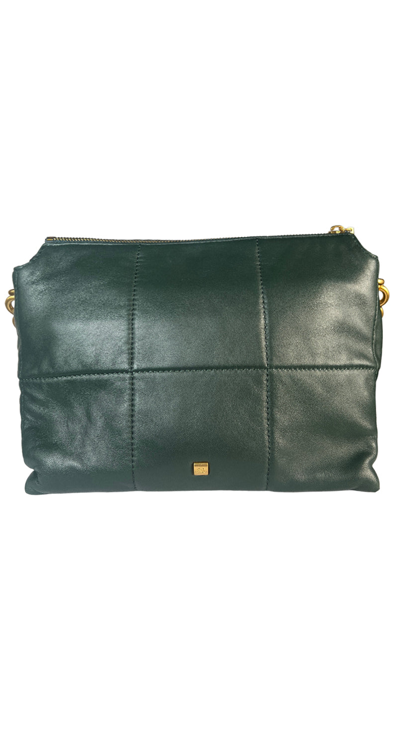 Cartera Cuero Verde