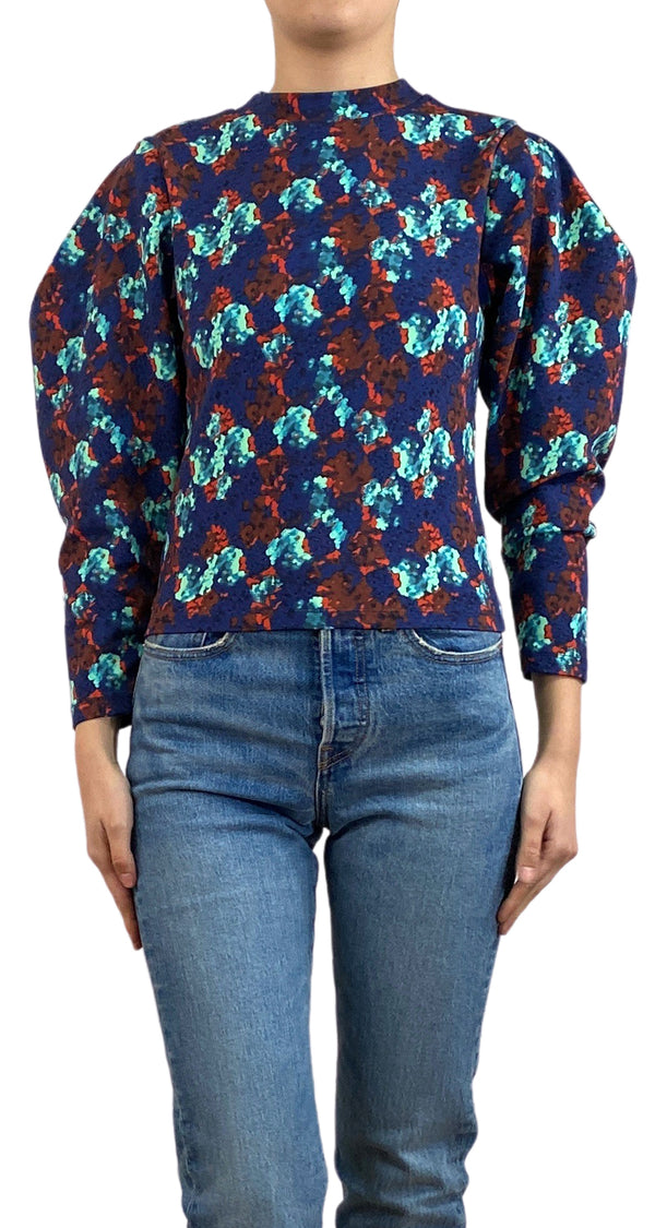 Polera Azul Estampada