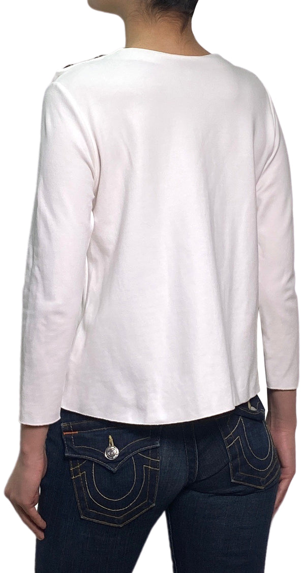 Polera Blanca Botones