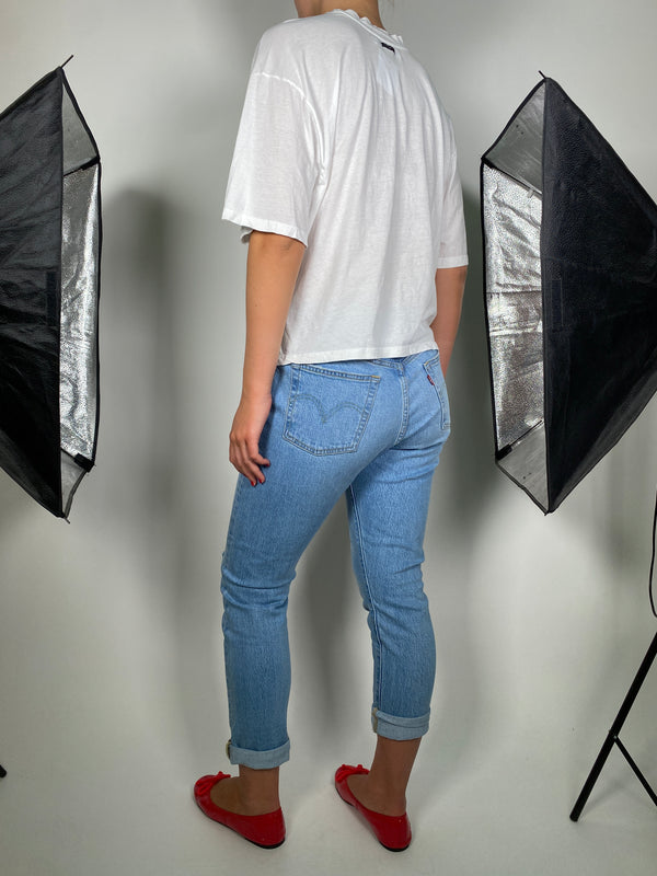 Polera Blanca Estampada