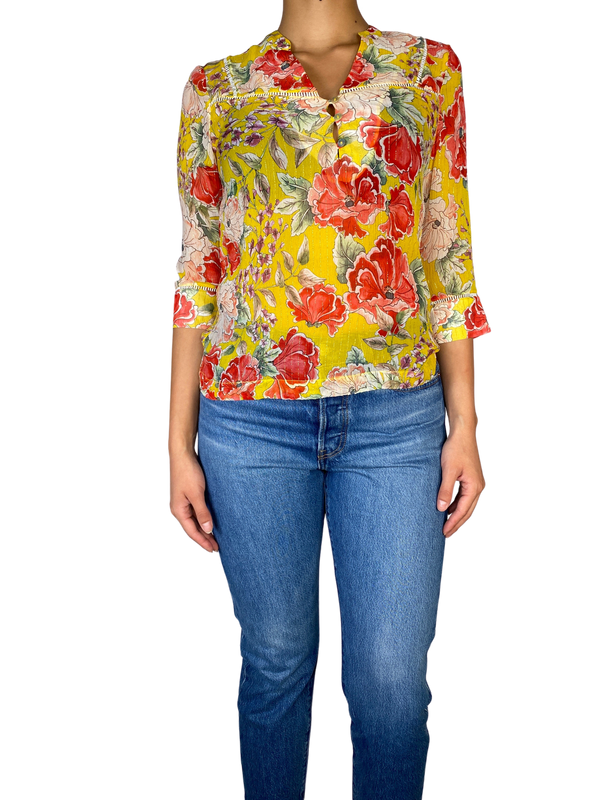 Blusa Seda Mangas 3/4