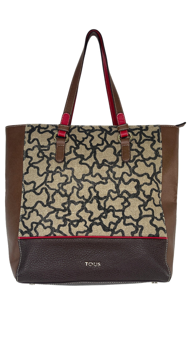 Cartera Lino Y Cuero Vegano