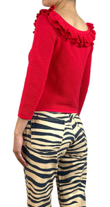 Sweater Rojo Fruncido