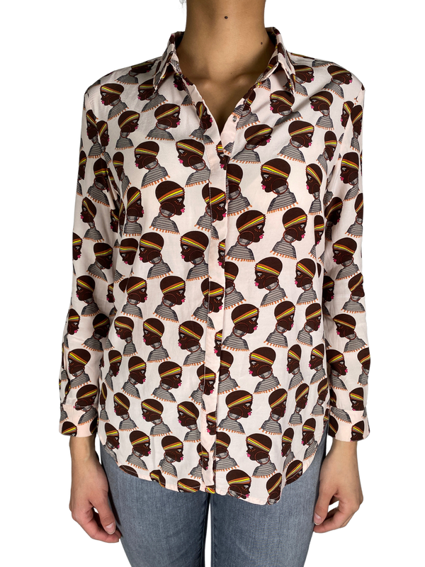 Blusa Rosa Africana