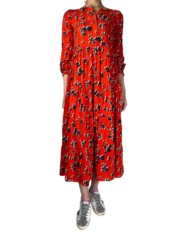 Vestido Rojo Estampado