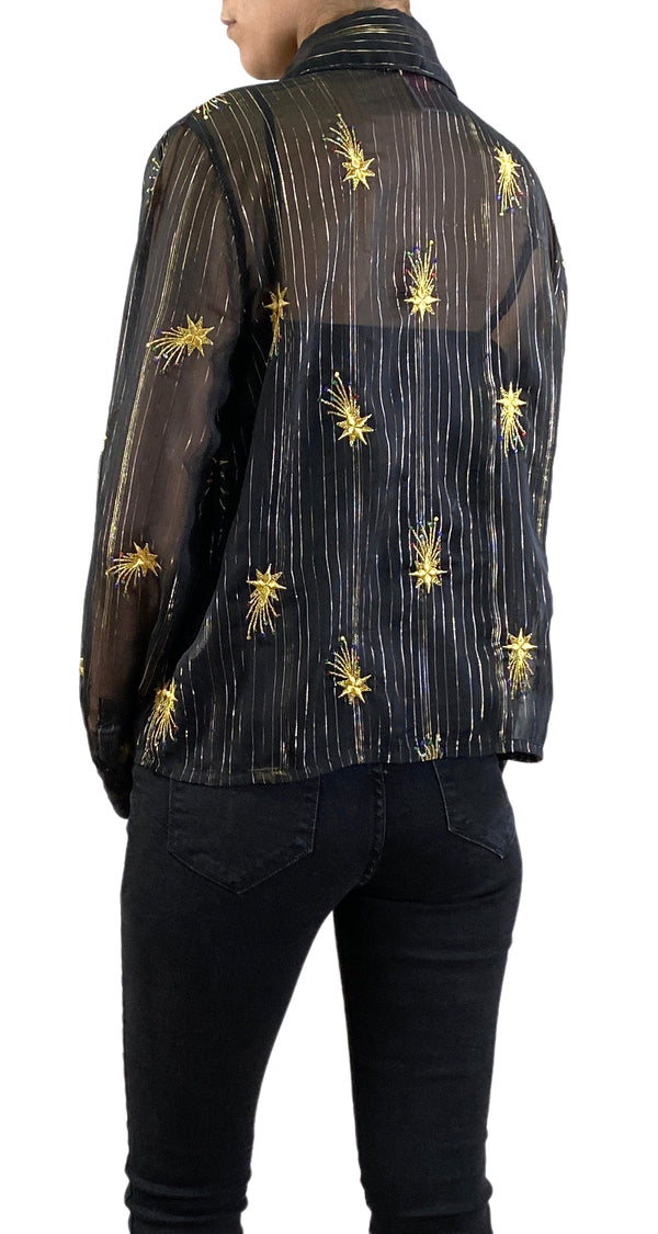 Blusa Traslucida Estrellas