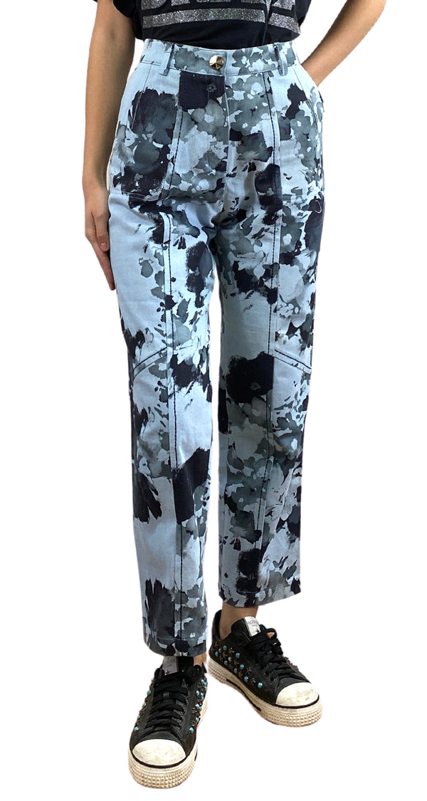 Pantalón Azul Estampado